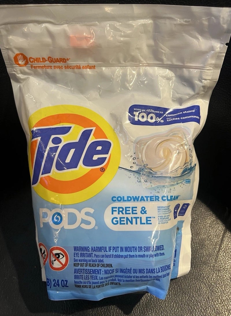 تايد منظف الغسيل اللطيف والخالي من الجراثيم، 35 كبسولة (836 غرام) - Image 1